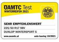 ÖAMTC/TCS Test 09/2021 Dunlop Winter Sport 5