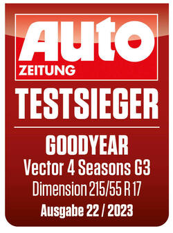 Testieger Ganzjahresreifen - Siegel Goodyear Vector 4Seasons Gen 3 2023
